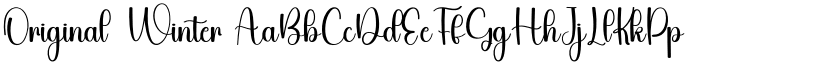 Original  Winter font