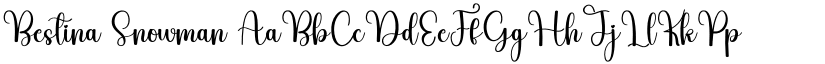 Bestina Snowman font
