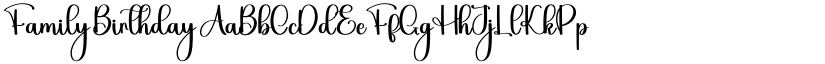 Family Birthday font