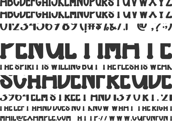 Funky School font preview