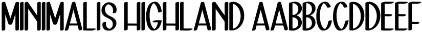 Minimalis Highland font
