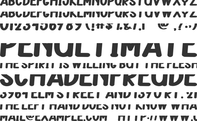 Spooky School font preview