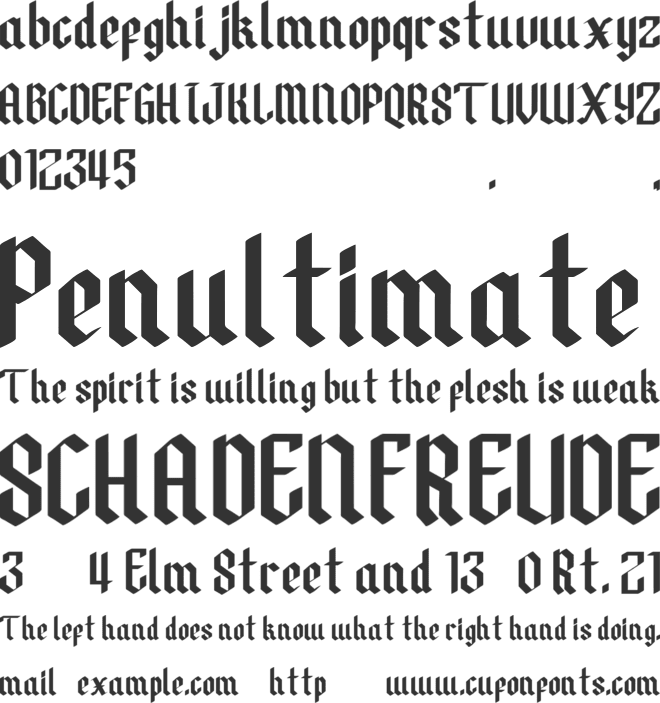 Daniel Blackroll font preview