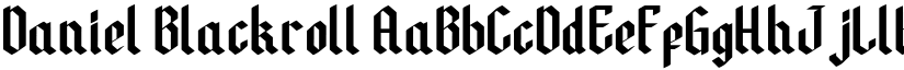 Daniel Blackroll font