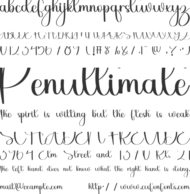 School Birthday font preview