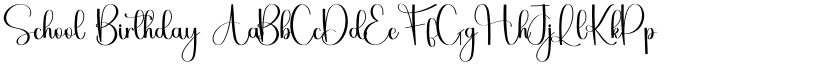 School Birthday font