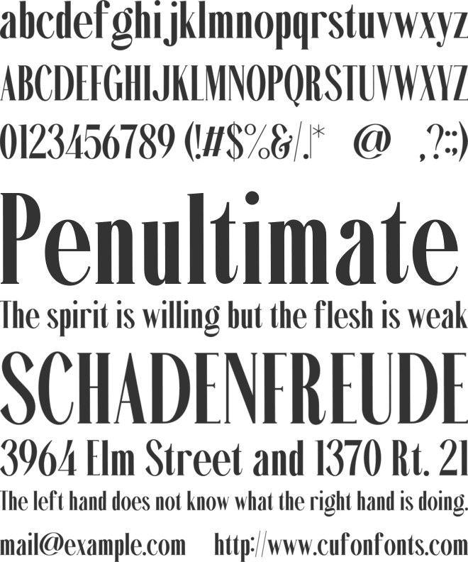 Mortelle font preview