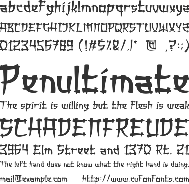 Japanese Neotokyo font preview