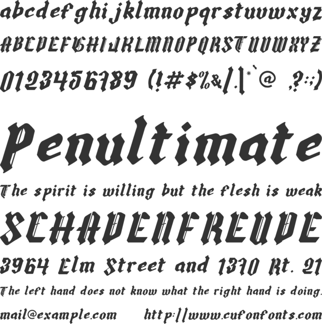 Imperial Black font preview