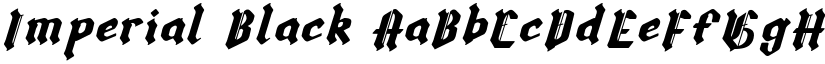 Imperial Black font