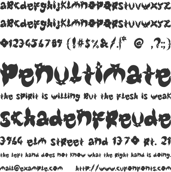 Garden Whirl font preview