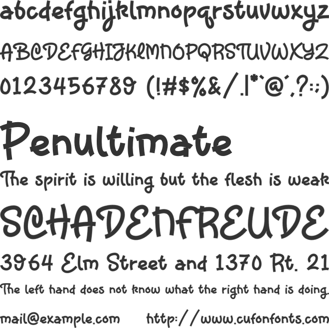 Bloopsy font preview