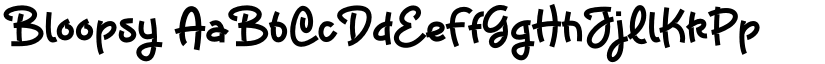 Bloopsy font