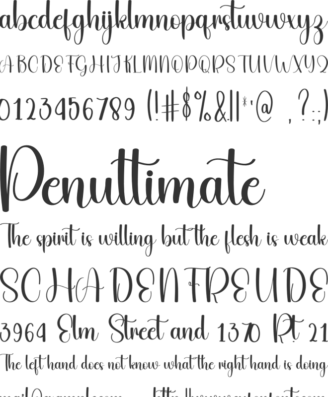 NightFriday font preview