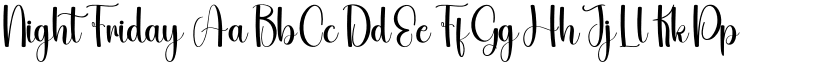 NightFriday font