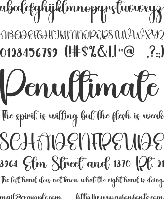 Scary font preview