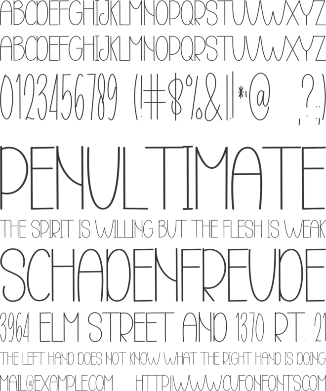 Shunsine font preview