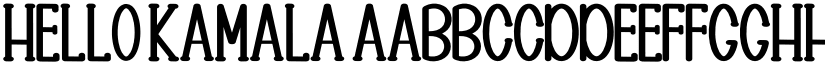 Hello Kamala font