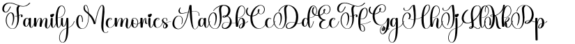 Family Memories font