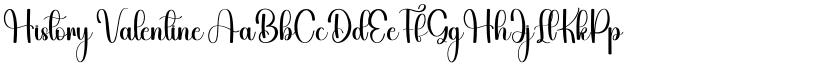 History Valentine font