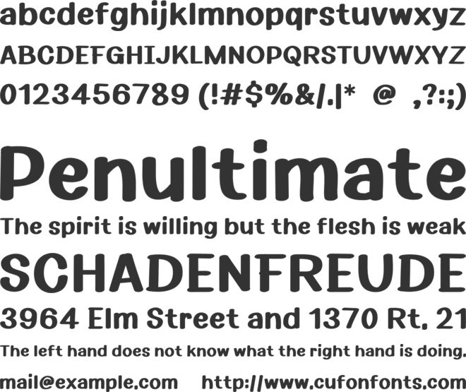 Funny Hello font preview