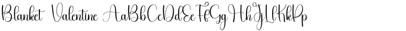 Blanket  Valentine font