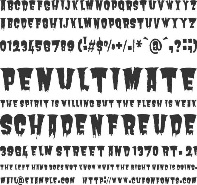 Butcherman font preview