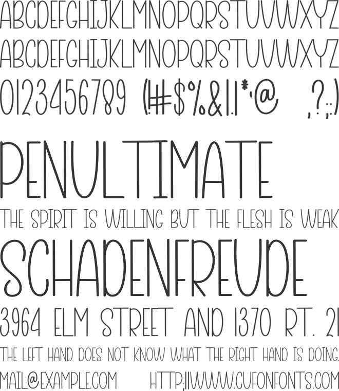 Spooky Night font preview
