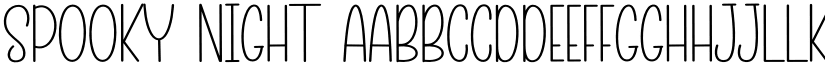 Spooky Night font