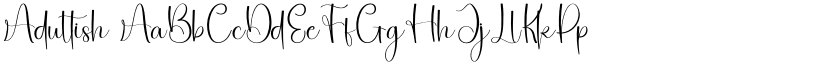 Adultish font