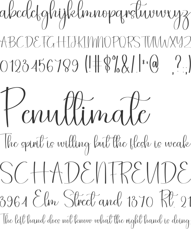 Handmade Typewriter font preview