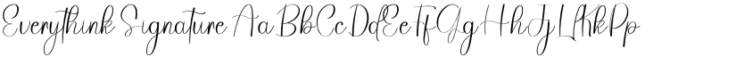 Everythink Signature font