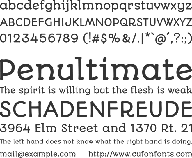 Autour One font preview