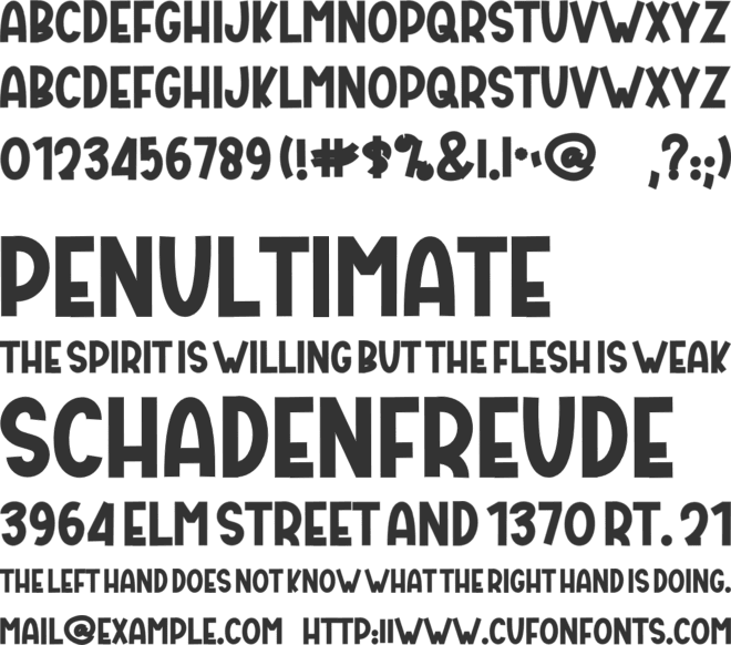 Simple Female font preview