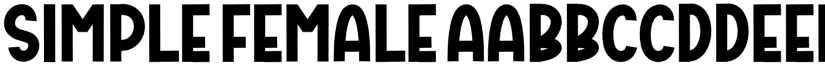 Simple Female font
