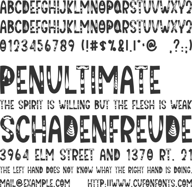 Party Nightday font preview