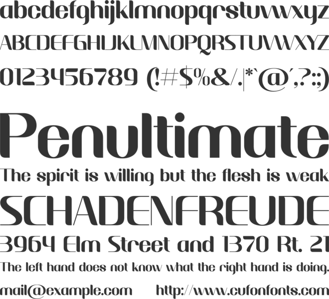 Rasedia font preview
