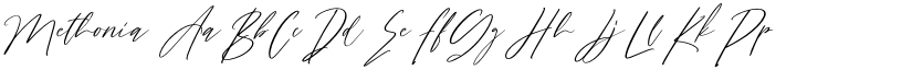 Methonia font