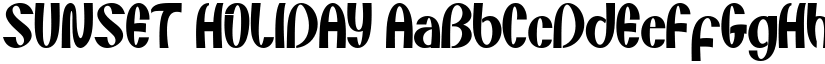 SUNSET HOLIDAY font