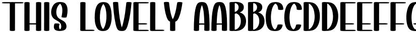 This Lovely font