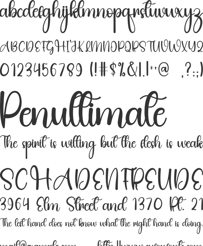 Santa Melody font preview