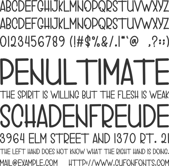 SIMPLE LIGHTING font preview