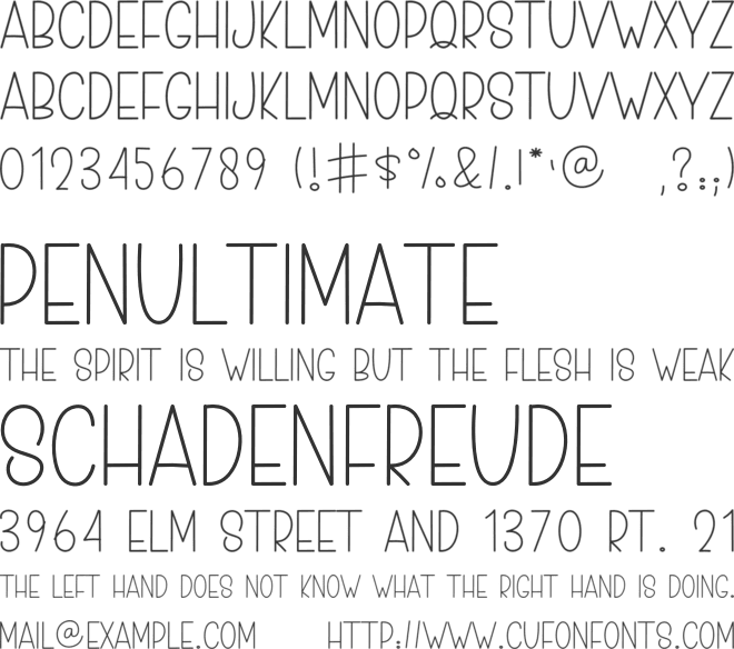 Butter Candy font preview