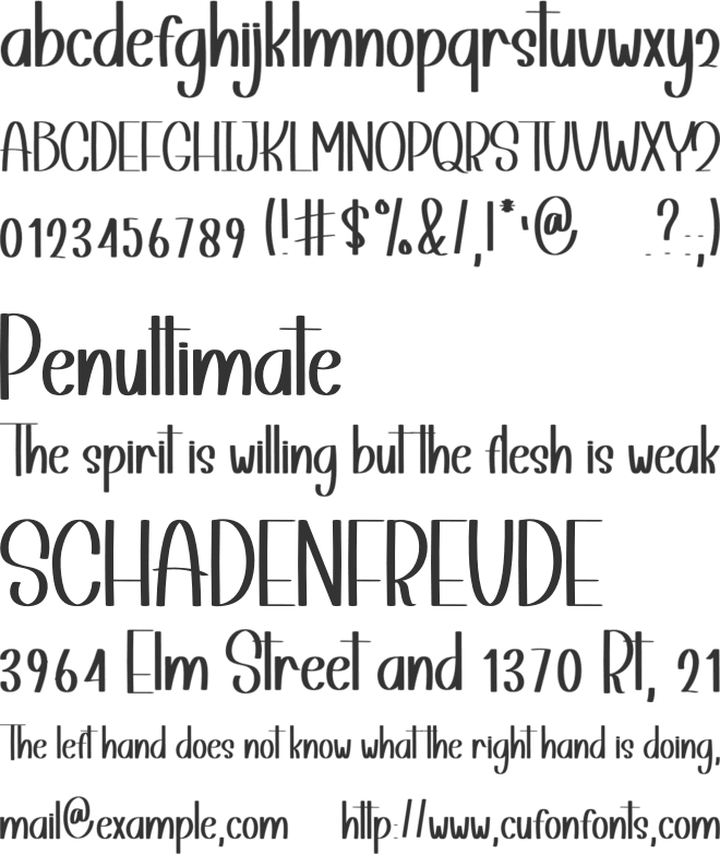 Modern Homestay font preview