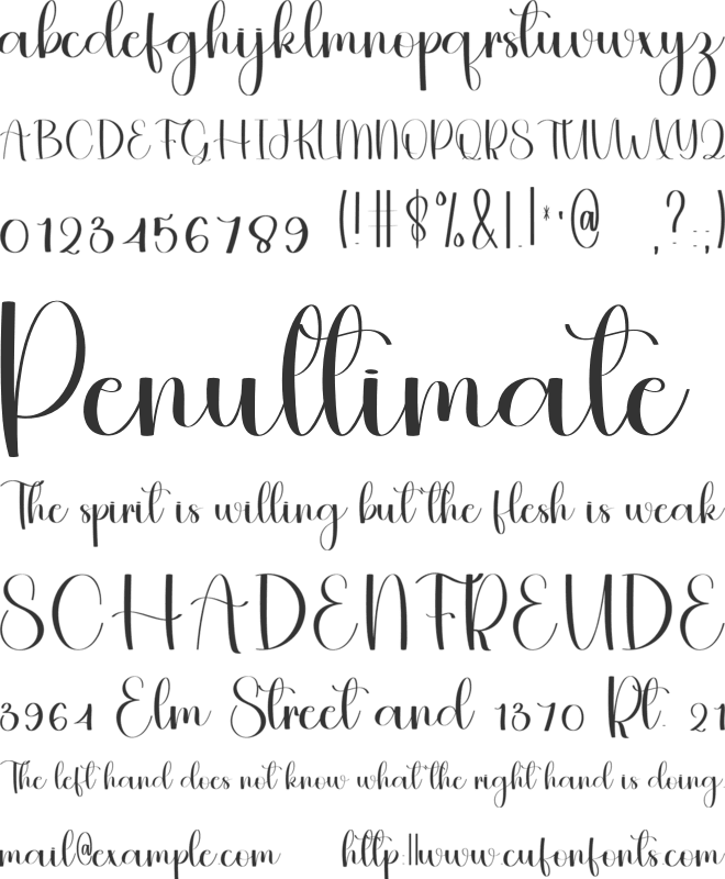 Birthday Grandma font preview