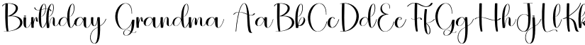 Birthday Grandma font