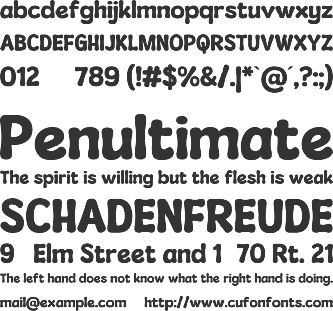 Broney Kids font preview