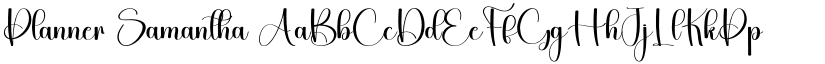 Planner Samantha font