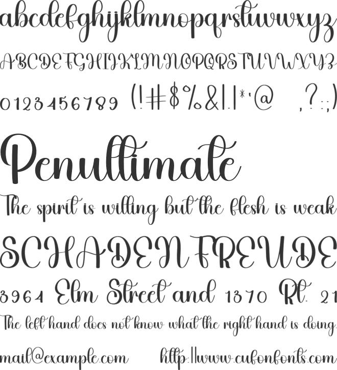 Lovely Dilligent font preview