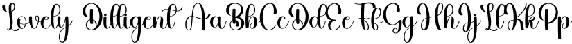 Lovely Dilligent font